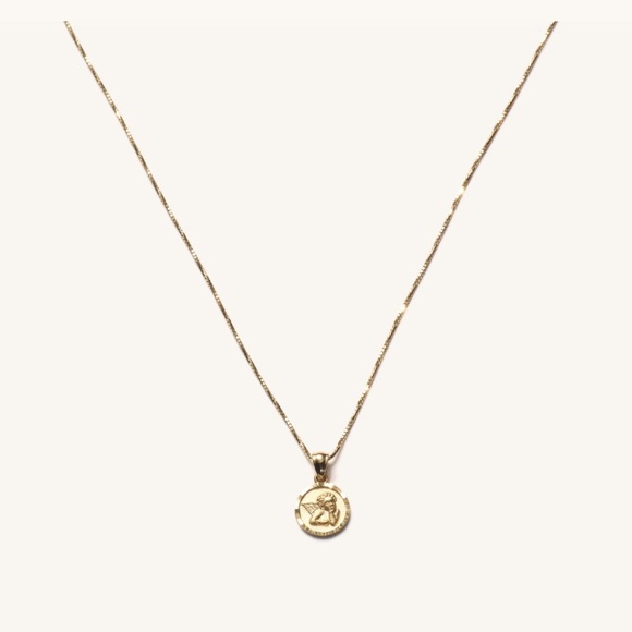 14k solid gold Cherub Angel Pendant - made in Italy - Picture 1 of 3